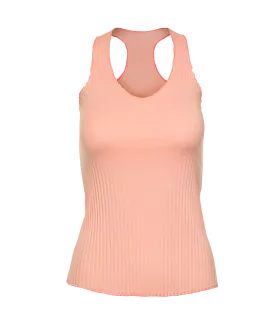 196053-815 | PLEATED V-NECK TANK | PEACH