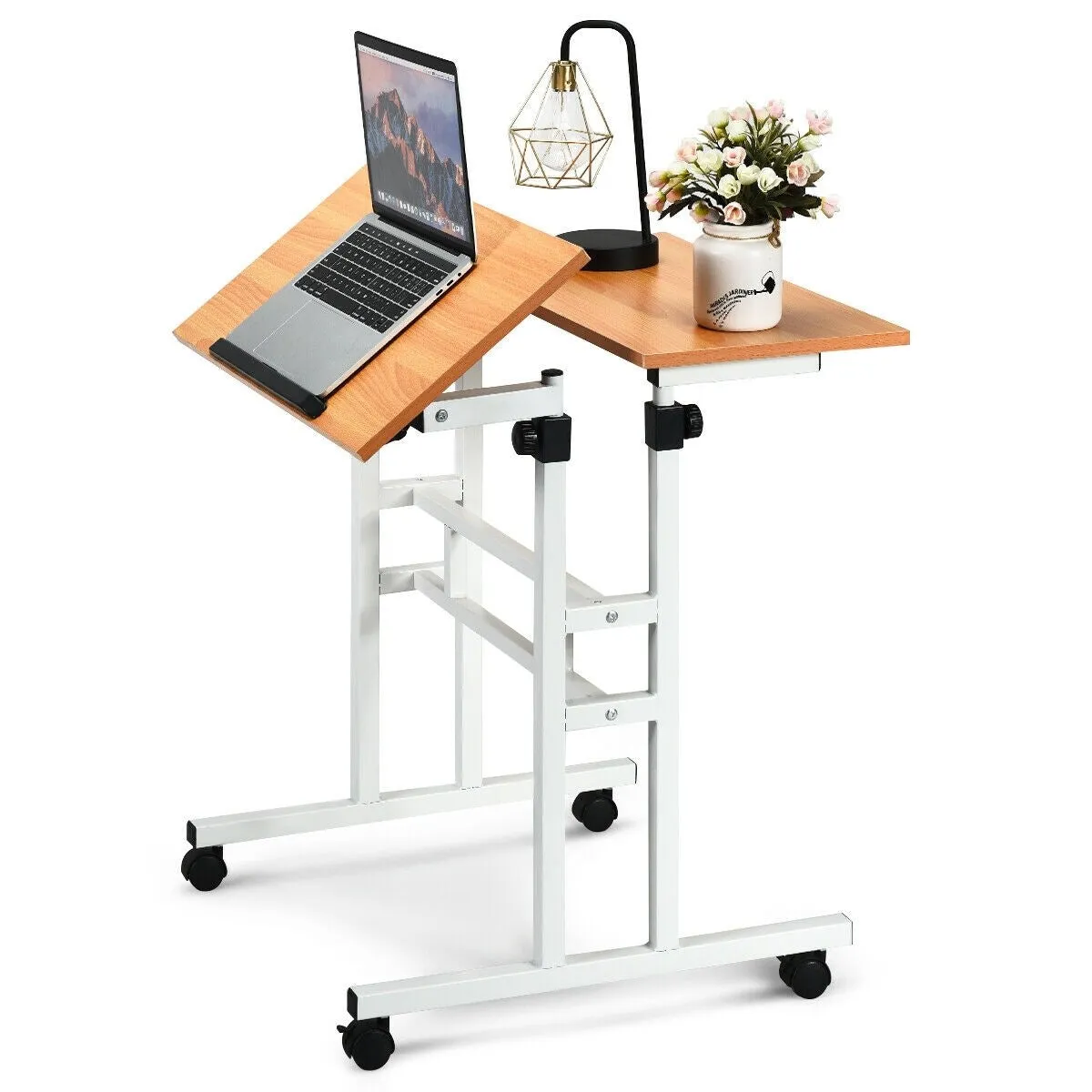 2 in 1 Height Adjustable Standing Computer Writing Desk