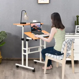 2 in 1 Height Adjustable Standing Computer Writing Desk