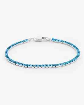 2.5mm Micro Tennis Bracelet - Blue