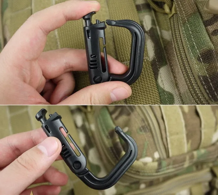 2/pcs Molle Tactical Backpack Shackle Carabiner