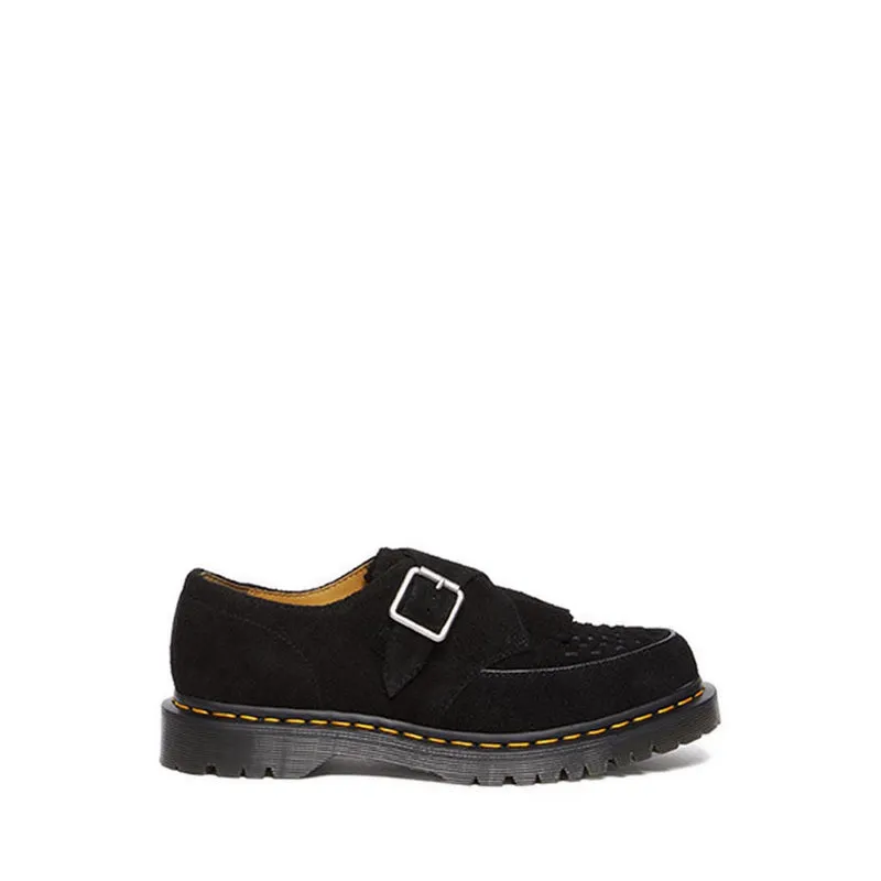 31501001 - Ramsey Suede Kiltie Buckle Creepers - Black