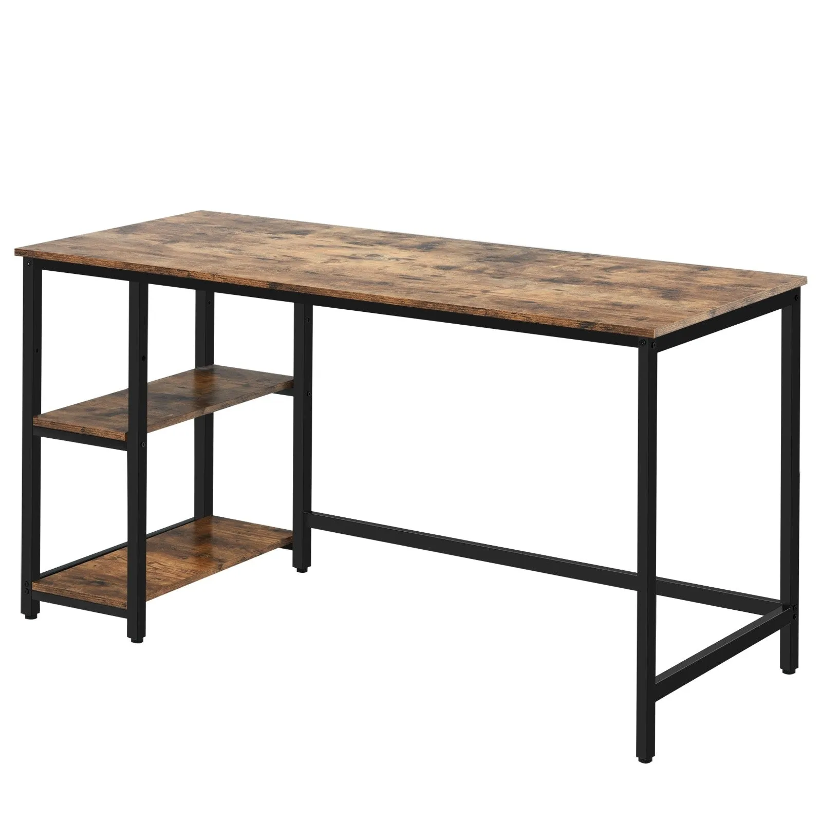 47"/55" Computer Desk with Adjustable Shelf - Rustic Brown