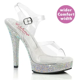 5 Inch Heel MAJESTY-508DM Clear Rhinestones