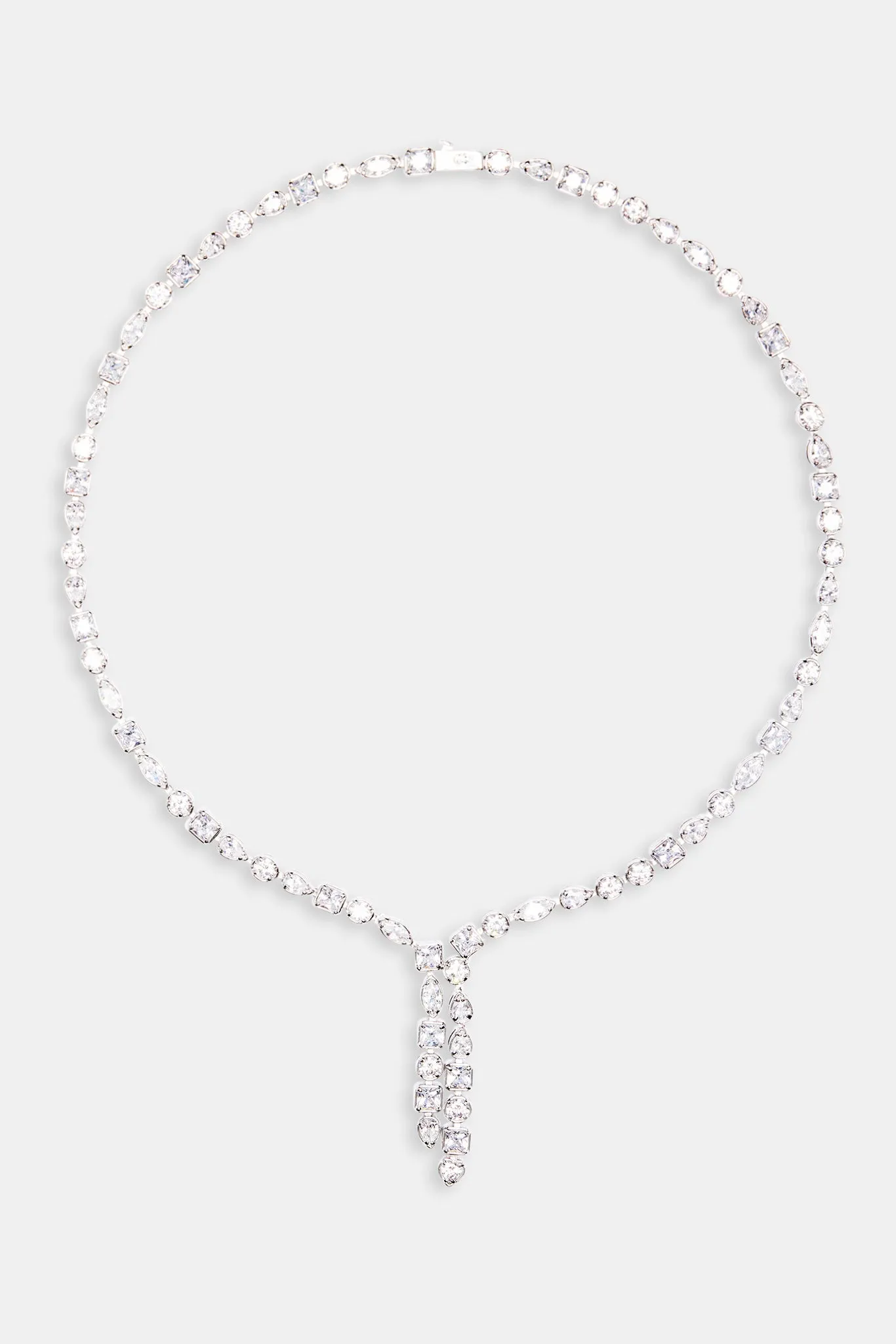 5mm Iced CZ Mixed Shape Drop Tennis Chain