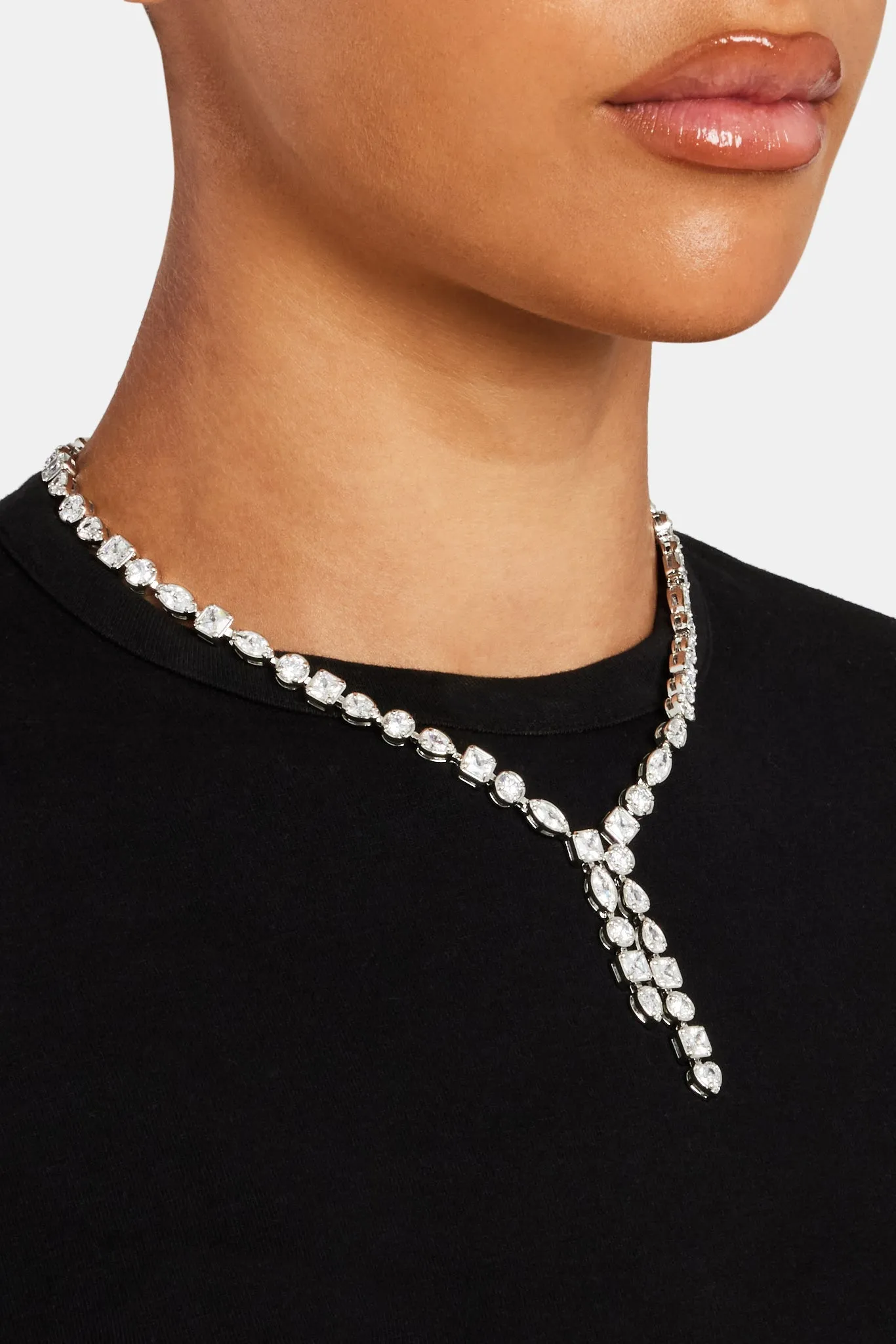 5mm Iced Mixed Shape Drop Tennis Chain