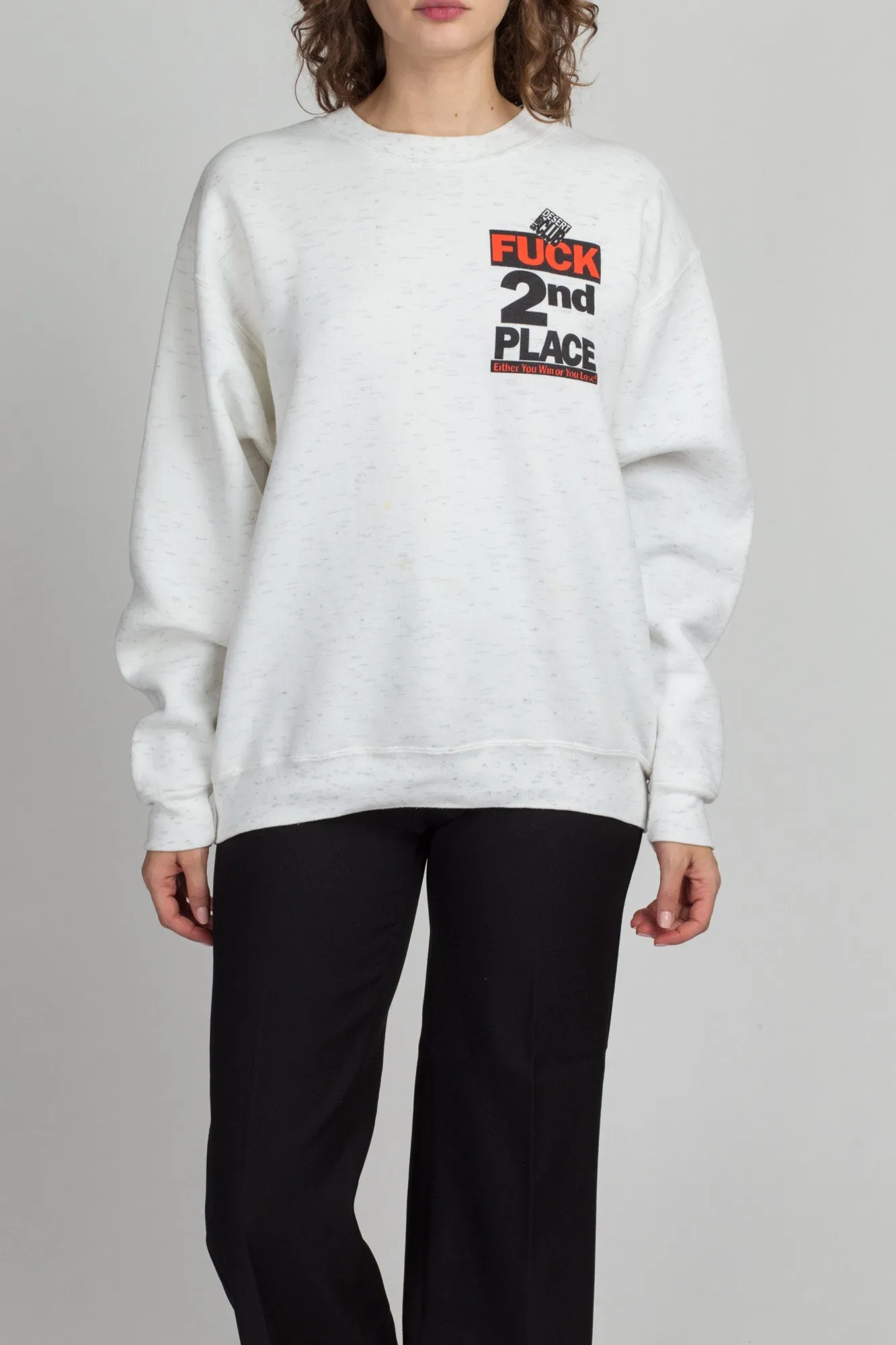 80s 90s "Fuck 2nd Place" Sweatshirt - Extra Large