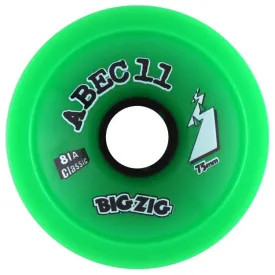 Abec 11 Big Zigs - Green - 75mm 78a - Skateboard Wheels (Set of 4)