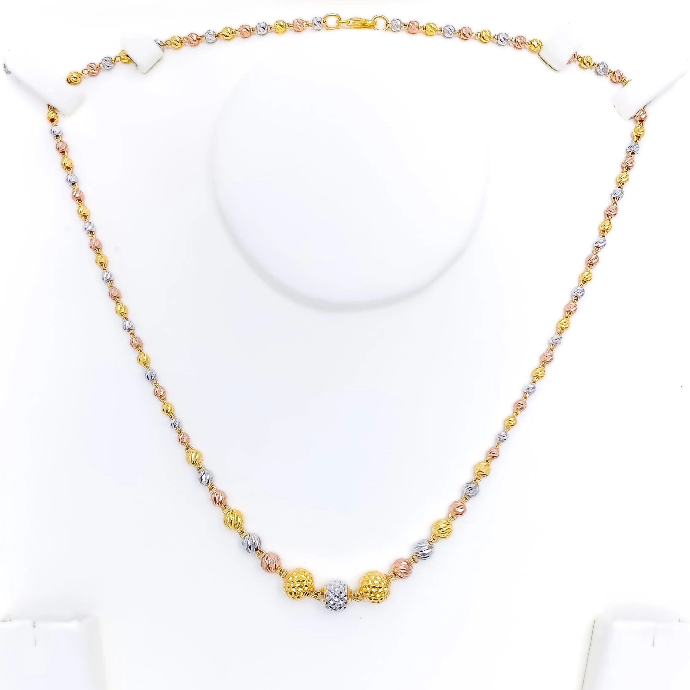 Artistic Beaded 22k Gold Necklace