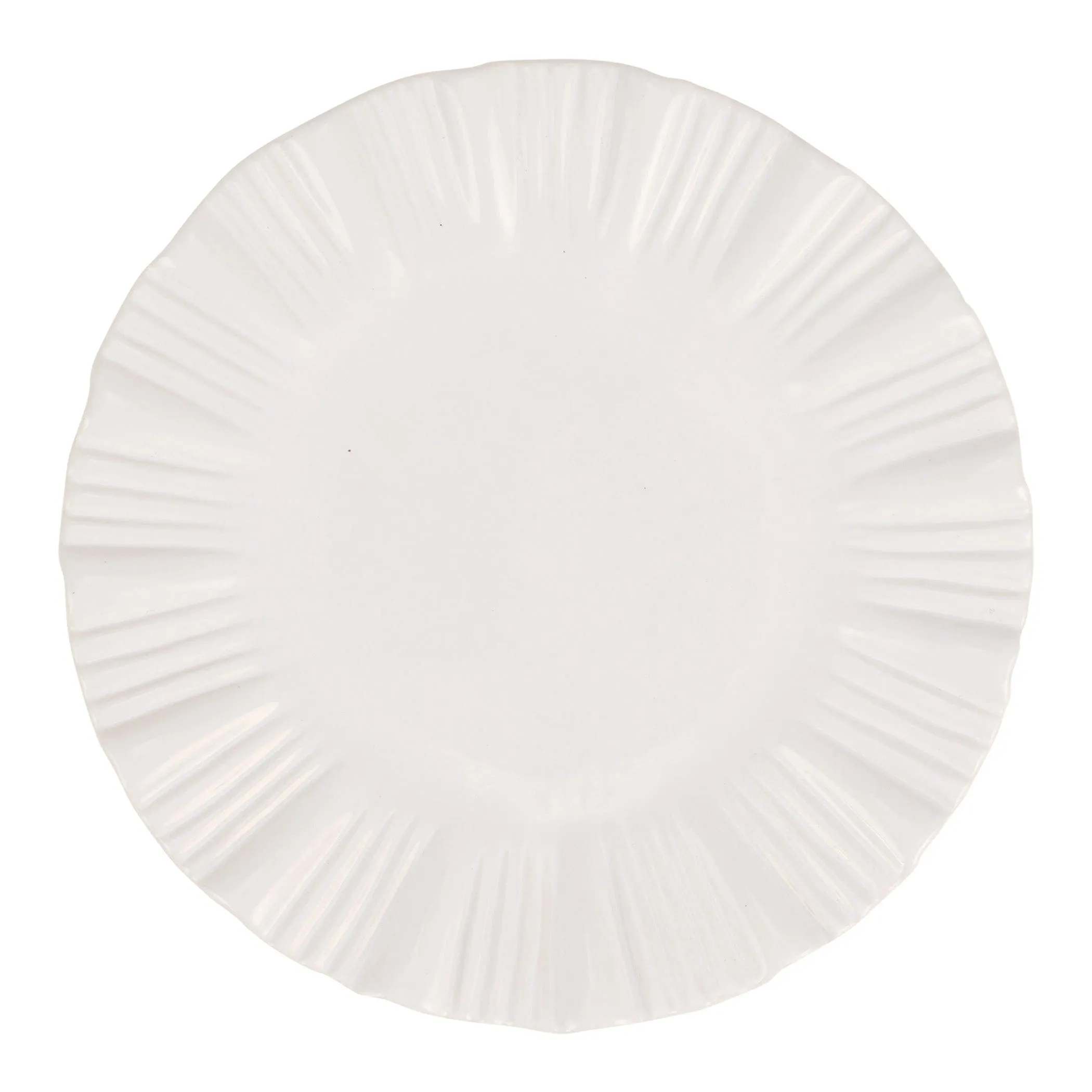 Bari White Small Round Platter