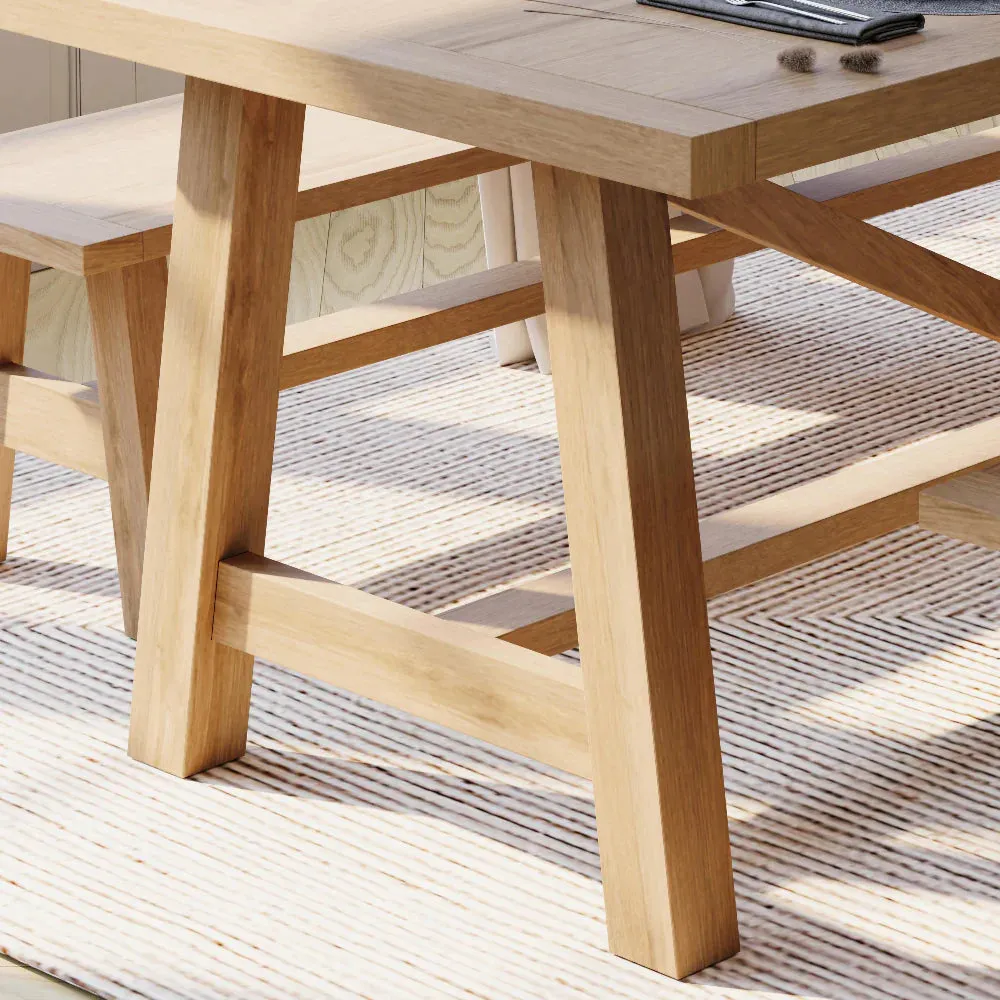 Bassano Oak Dining Table 260cm