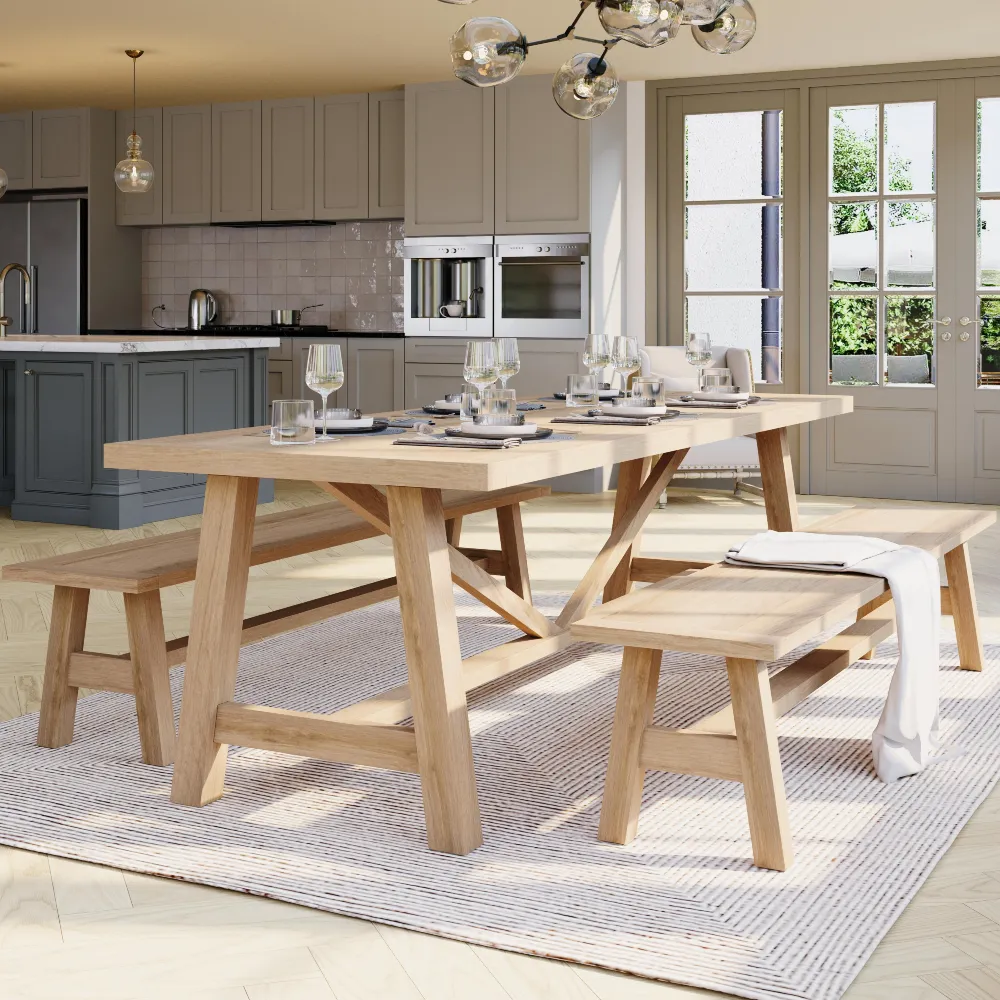 Bassano Oak Dining Table 260cm