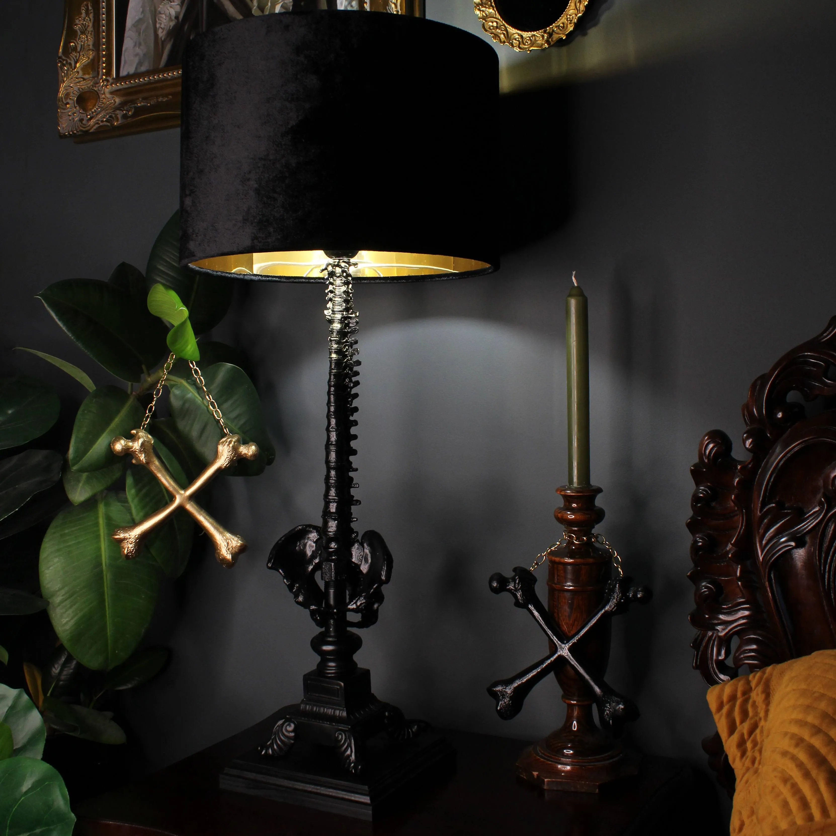 Blackened Baroque Spine Lamp By The Blackened Teeth