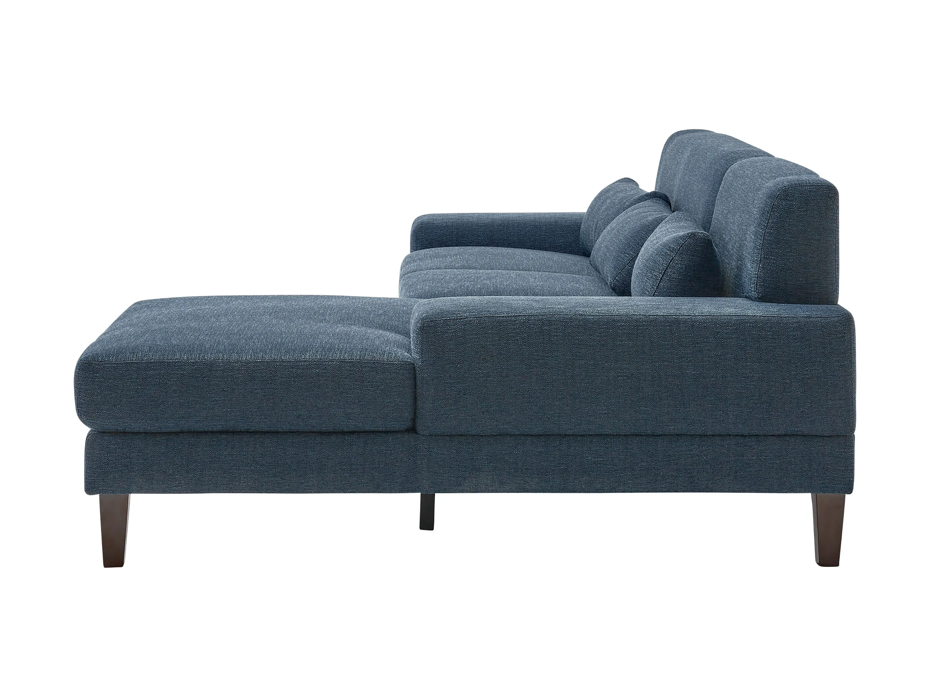 Blue Modern Right Facing Sectional Sofa