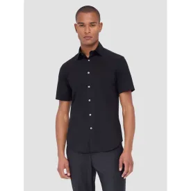 Bugatchi Ooohcotton Miles Short Sleeve Sport Shirt - Black