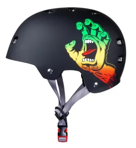 Bullet X Santa Cruz Skate Helmet Screaming Hand Matt Black Rasta