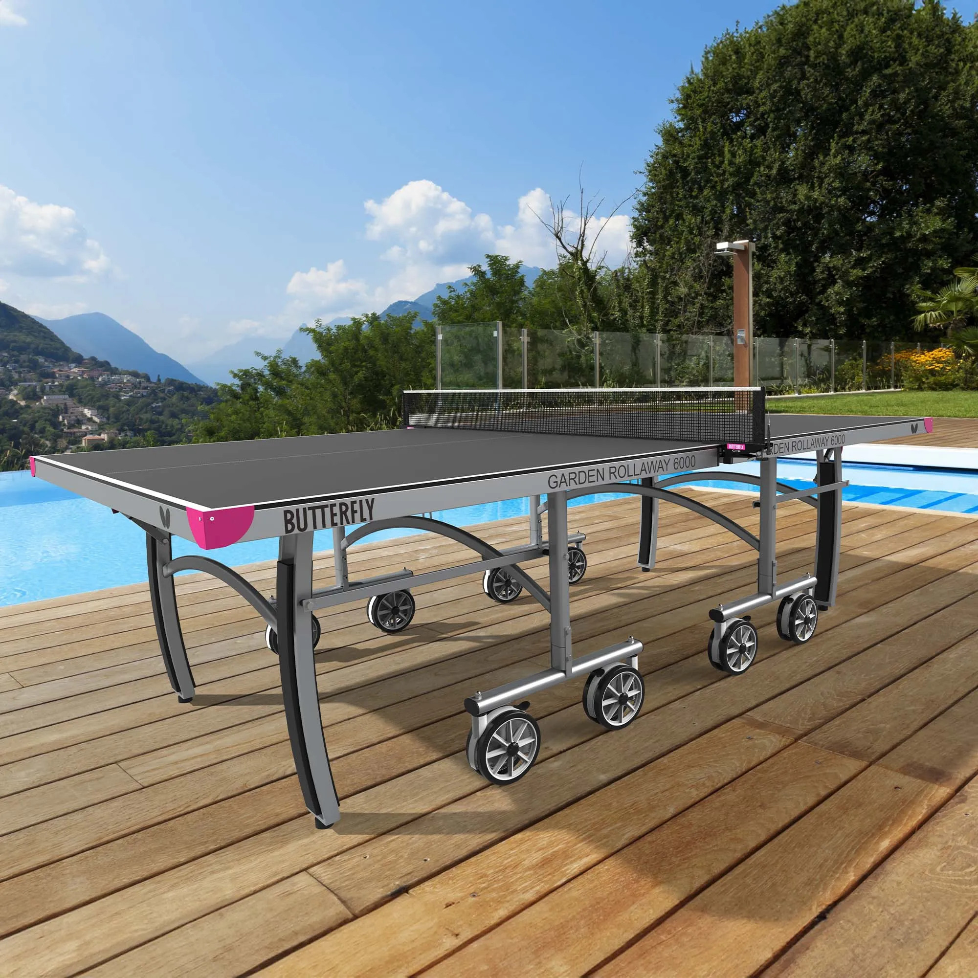 Butterfly Garden Rollaway 6000 Outdoor Table Tennis Table