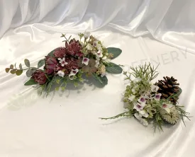 Cake Decoration (Artificial Flowers & Pine Cones) | Colin E