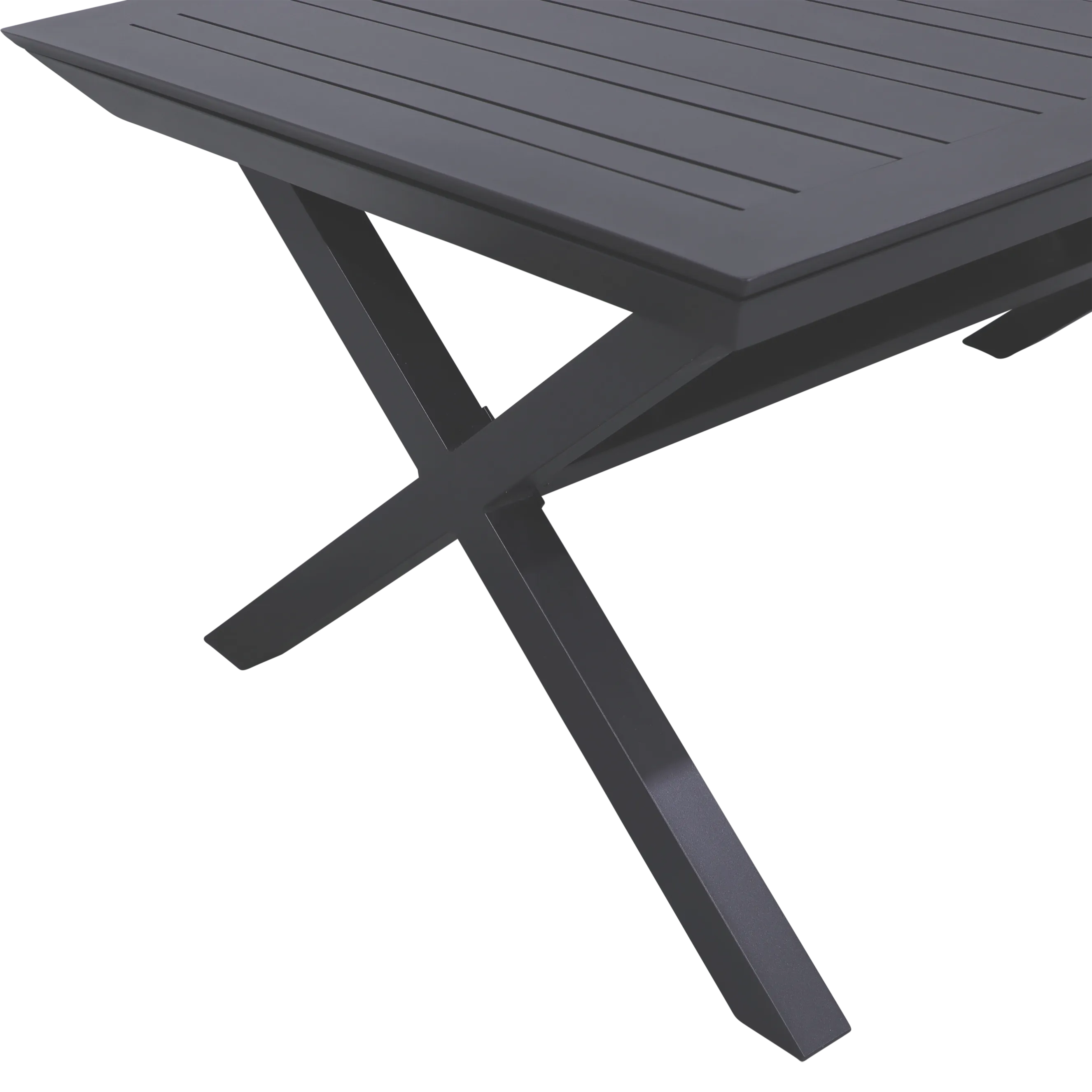 Caribbean Outdoor Extension Table in Gunmetal Aluminium