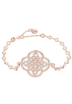 Celtic Knot Clover Tennis Bracelet Rosegold