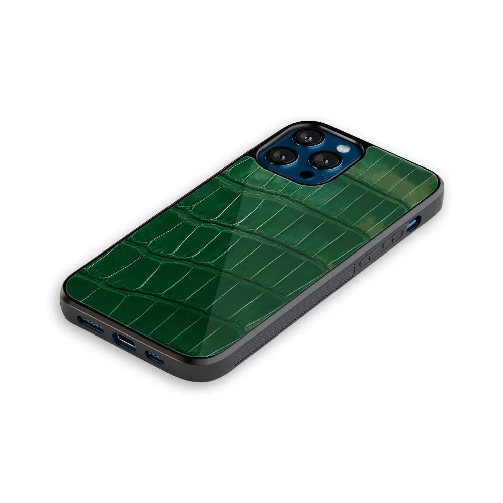 Croco Green Phone Cover | Glass Case