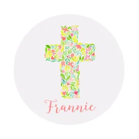 Cross Personalized Circular Easter Placecards