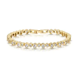 Elizabeth Stone Teardrop Tennis Bracelet in Gold