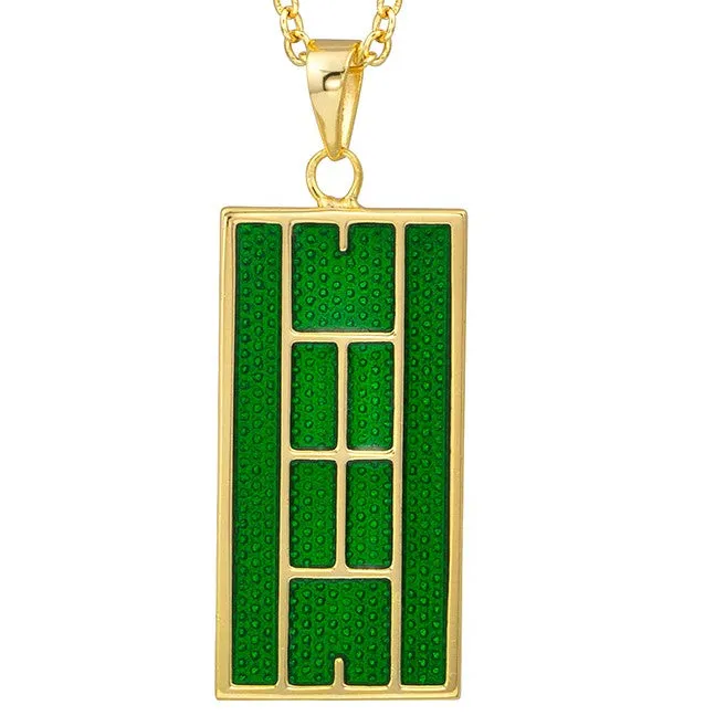 Enamel Tennis Court Pendant Medium