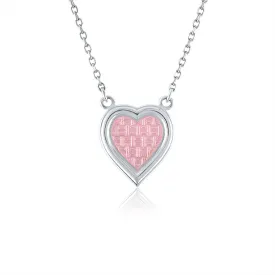 Enameled Heart Necklace or Pendant