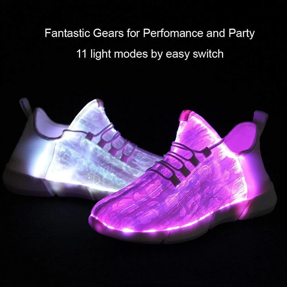 Groovywish Women Led Fiber Optic Orthopedic Sneakers