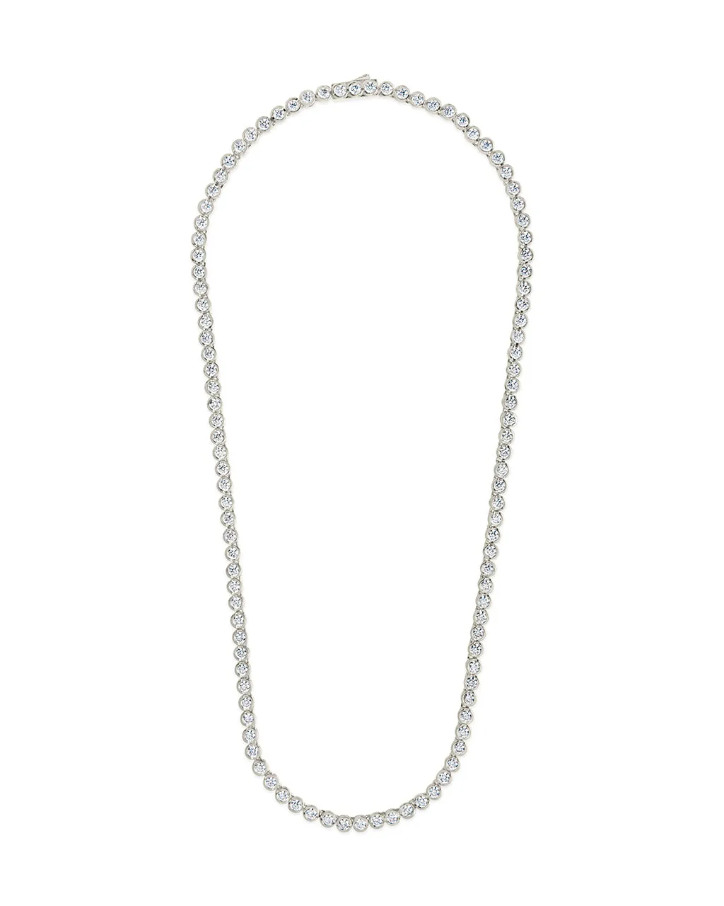 Helene Bezel CZ Tennis Necklace