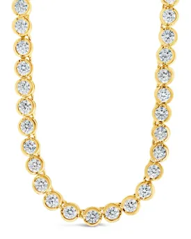 Helene Bezel CZ Tennis Necklace