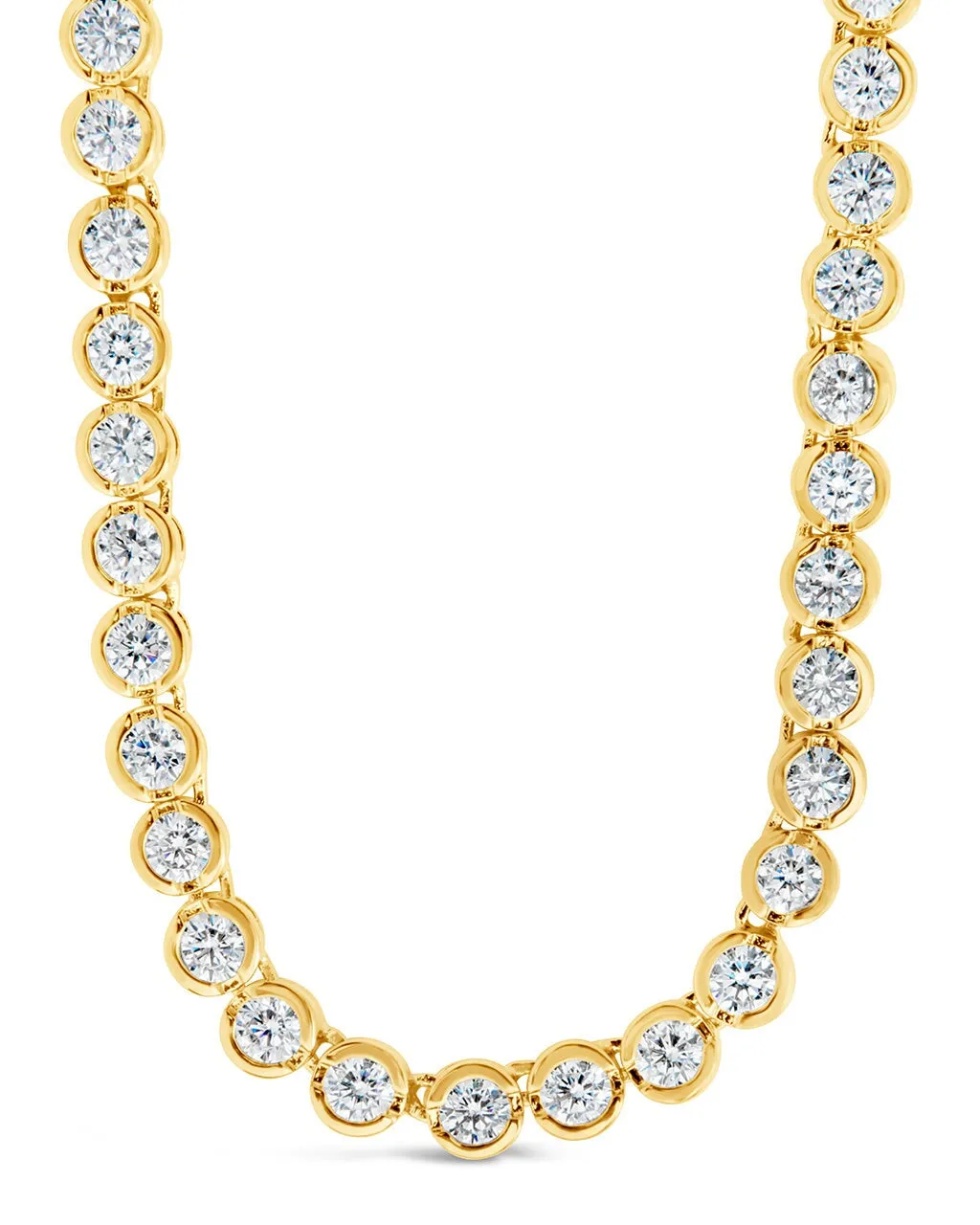 Helene Bezel CZ Tennis Necklace