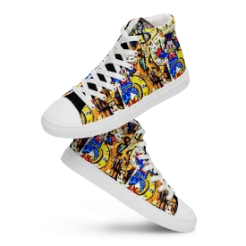 high top canvas shoes