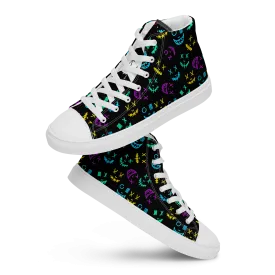 high top canvas shoes