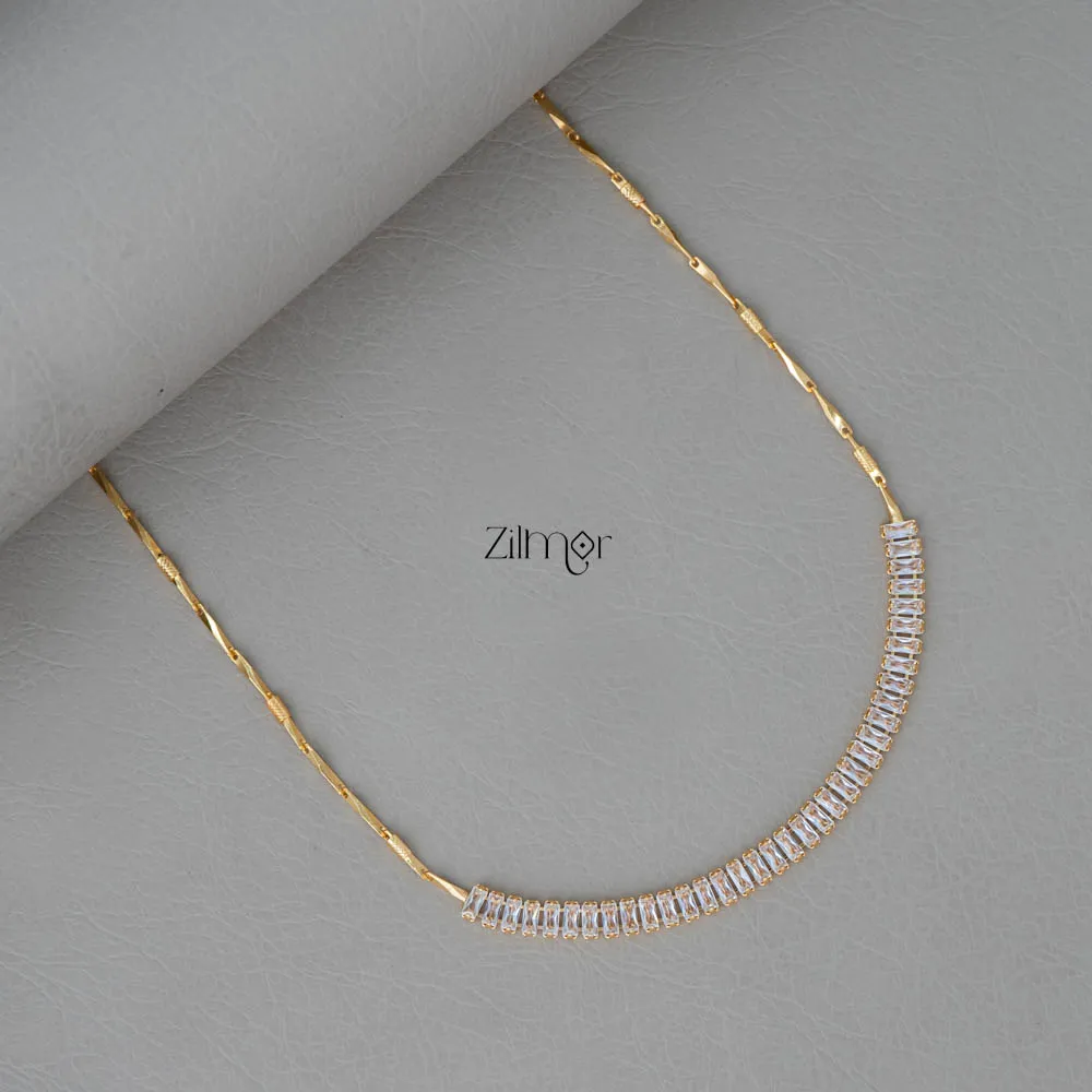 KY101963 - CZ Diamond Pendant Simple Necklace