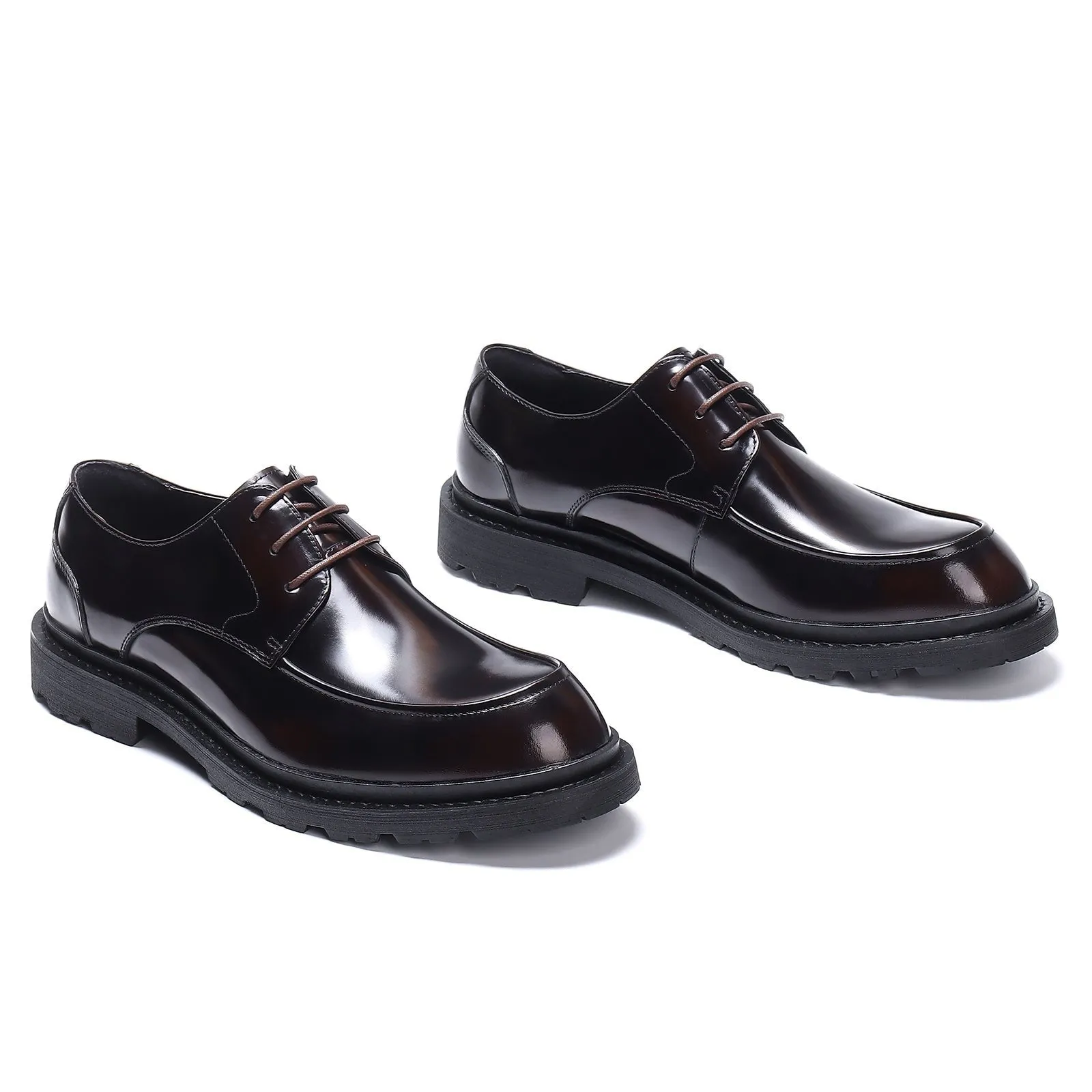 Mens leather derby shoes