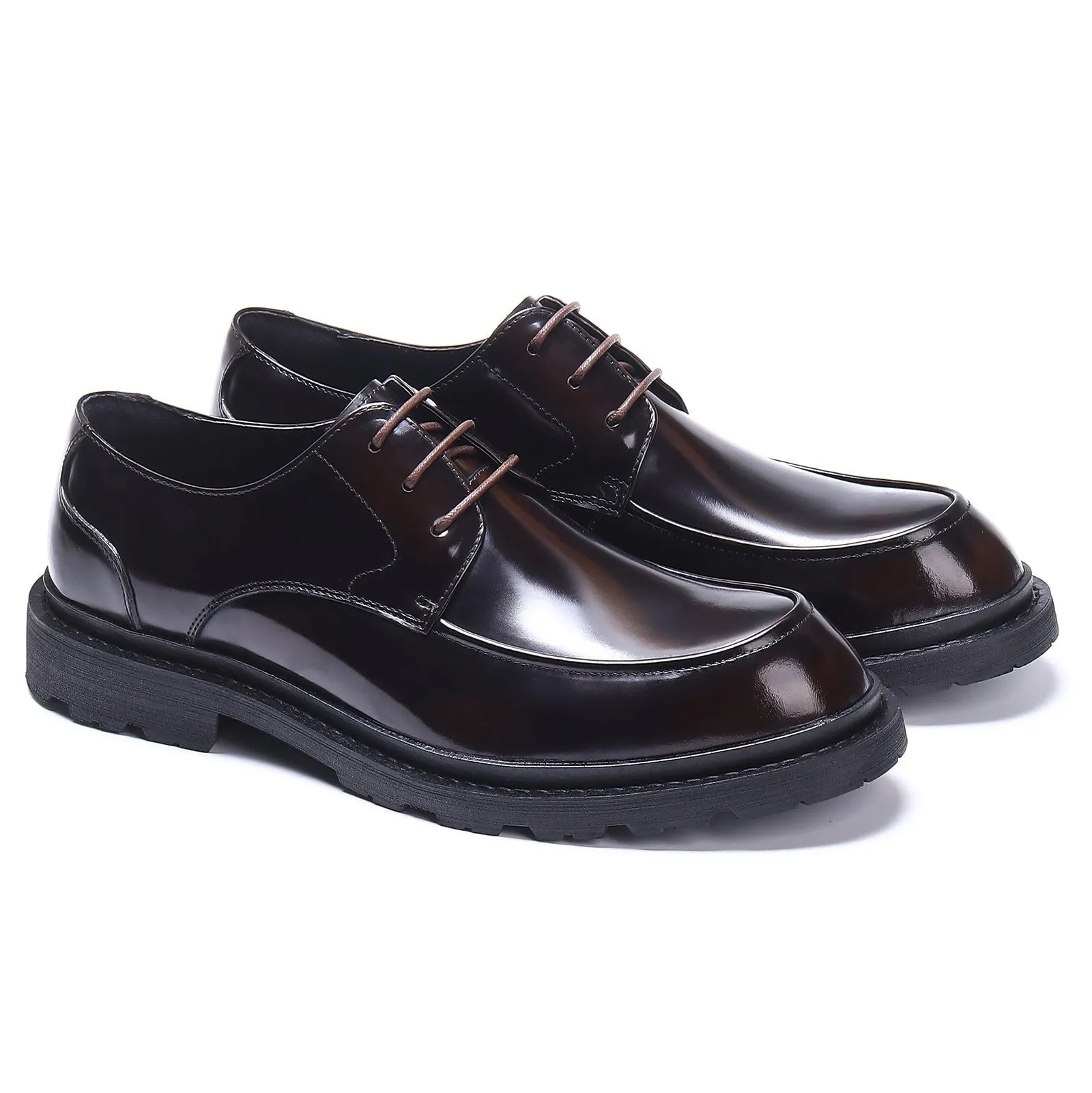 Mens leather derby shoes