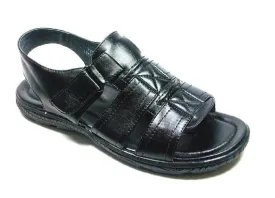 Mens Majestic Open Toe Back Sling Caged Sandals 72587 Black