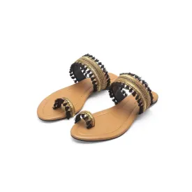 Nagra Classy Flat Sandals |  Nawabi Shoes BD