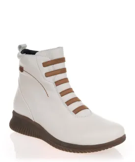 On Foot 70013 Blanco Leather Ankle Boot