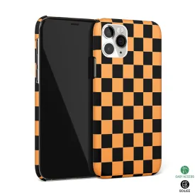 Orange Checkers Phone Cover | Matte Case