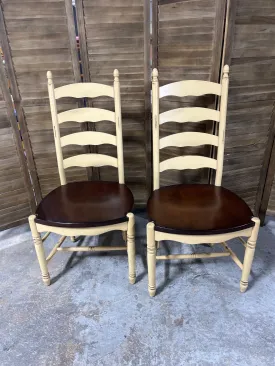 Pair of Ladder Back Chairs by Bermex International Inc.