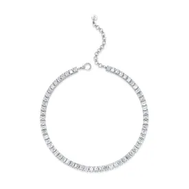 READY TO SHIP DIAMOND EMERALD CUT ETERNITY NECKLACE