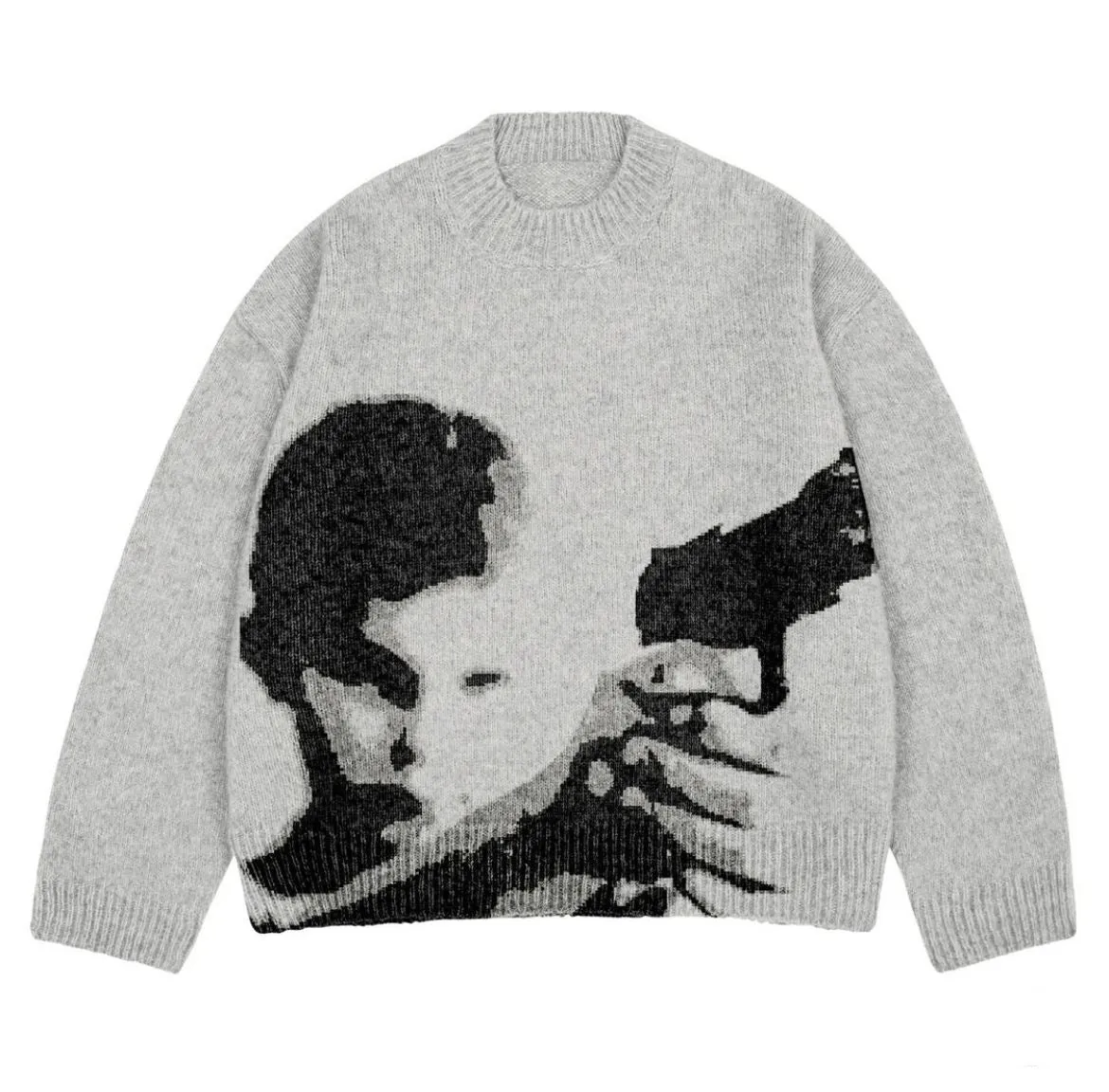 Silent Vigil | Street Art Knit Sweater