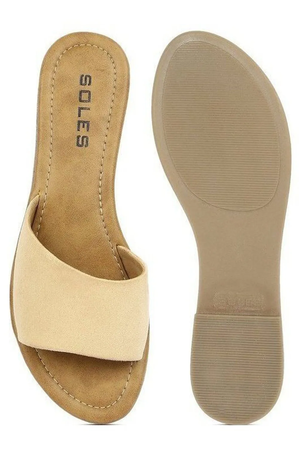 SOLES Elegant Beige Flat Sandals - Summer Style Essentials