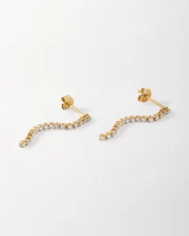 Tennis Diamond Drop Earrings