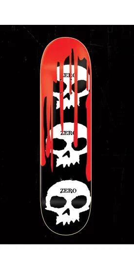 Zero Three Skulls 8.25 Black Skateboard Deck-Tabla Skate